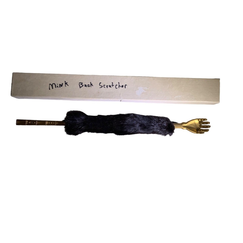 Rare Vintage Mink Back Scratcher In Original Box